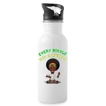 Chaque Mikkle Mek A Mukkle - Gourde avec paille intégrée - blanc - Droite