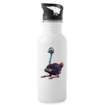 Bouquet Gaming Animal Video Games Funny Bouquet - Water bottle with straw - white - Right