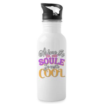 Even if it makes me feel better, I'm still cool - Water bottle with straw - white - Right
