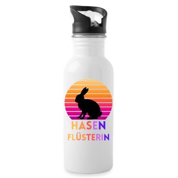 Bunny Whisperer - Water bottle with straw - white - Right