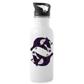 CORGIS - Water bottle with straw - white - Right