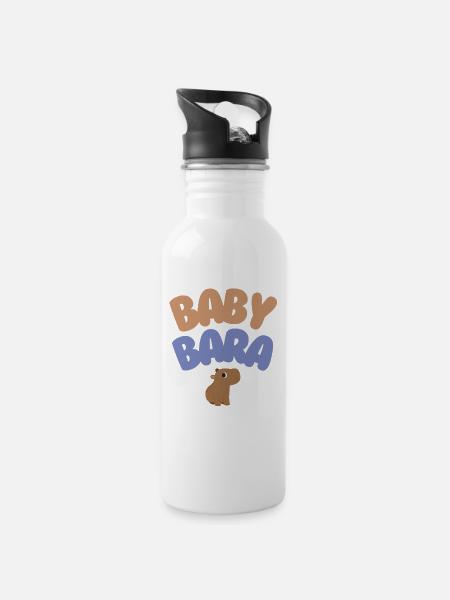 Baby Bara Capybara - Water bottle with straw - white