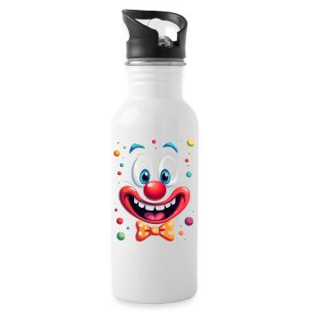 Carnival Clown Costume Carnival Carnival - Water bottle with straw - white - Right