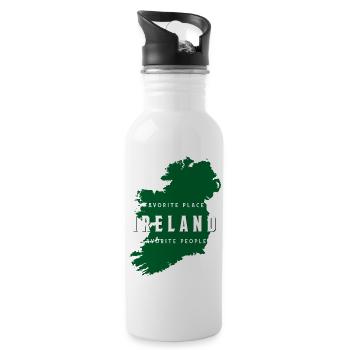 Ireland Favorite Place Favorite People - Water bottle with straw - white - Right