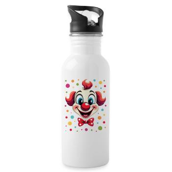 Carnival Clown Costume Carnival Carnival - Water bottle with straw - white - Right