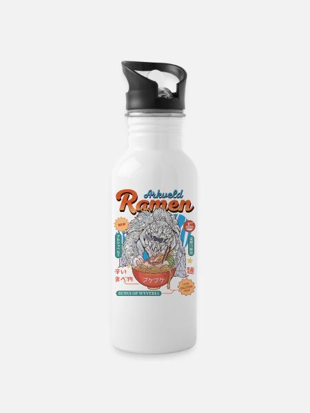 Ramen monstre - Gourde avec paille intégrée - blanc