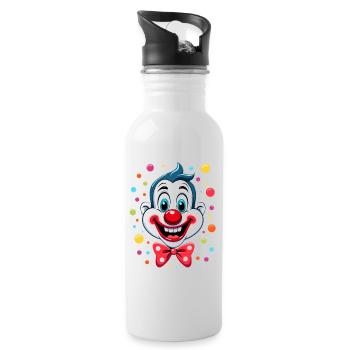 Déguisement de clown de carnaval Carnaval Carnaval - Gourde avec paille intégrée - blanc - Droite