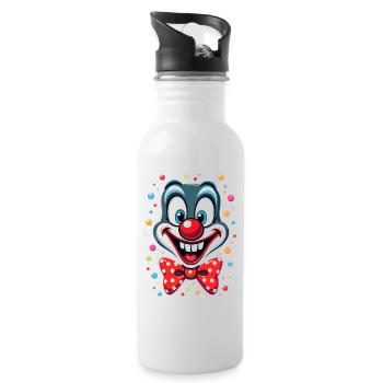 Déguisement de clown de carnaval Carnaval Carnaval - Gourde avec paille intégrée - blanc - Droite