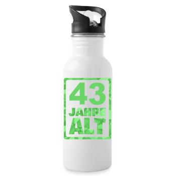 Alt 43 - Trinkflasche mit integriertem Trinkhalm - Weiß - Rechts