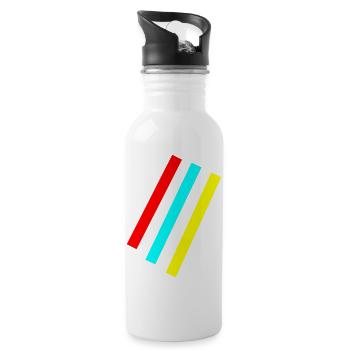 Bandes - Vector - Gourde avec paille intégrée - blanc - Droite