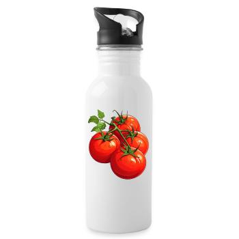 Tomatoes - Water bottle with straw - white - Right