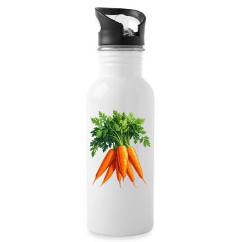 Carottes / Carottes - Gourde avec paille intégrée - blanc - Droite