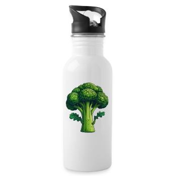 Brocoli - Gourde avec paille intégrée - blanc - Droite