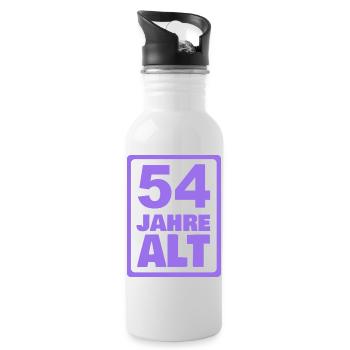 54 - Water bottle with straw - white - Right