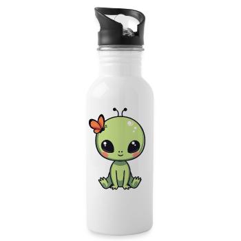 Alien Außerirdischer - Gourde avec paille intégrée - blanc - Droite
