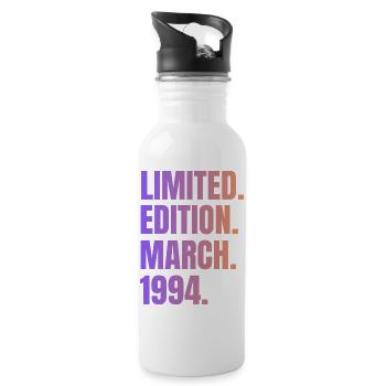 Limited Edition March 1994 - Gourde avec paille intégrée - blanc - Droite