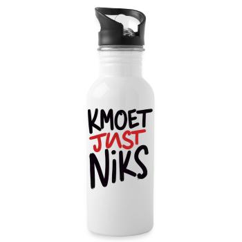 Just Niks Graffiti Red Black - Water bottle with straw - white - Right