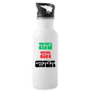 PRAY FOR GWADA - Water bottle with straw - white - Right