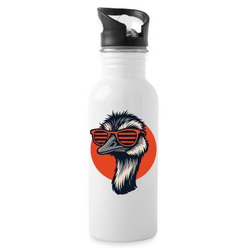 Bouquet with retro sunglasses - Water bottle with straw - white - Right