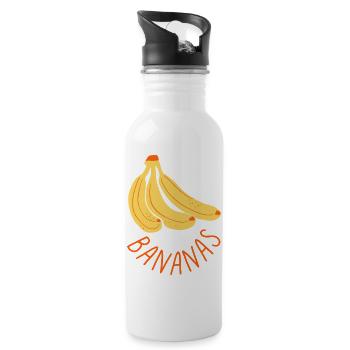Bananas Funny Fruit Shirt Cute Summer Food Design - Trinkflasche mit integriertem Trinkhalm - Weiß - Rechts