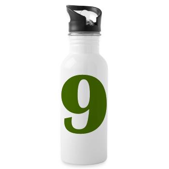 9 - Gourde avec paille intégrée - blanc - Droite