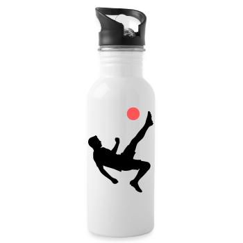 Dynamic overhead kick football - Water bottle with straw - white - Right