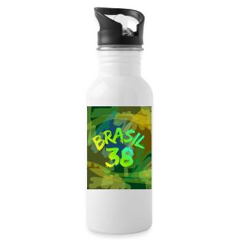 Brasil 38 Neon Pinsel - Trinkflasche mit integriertem Trinkhalm - Weiß - Rechts