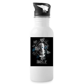 Black_Noir_SurrealismeT-shirtGrowthMindsetSuccess - Gourde avec paille intégrée - blanc - Droite
