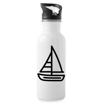 Boot - Trinkflasche mit integriertem Trinkhalm - Weiß - Rechts