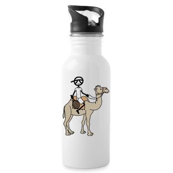 Pallino von Arabien - Trinkflasche mit integriertem Trinkhalm - Weiß - Rechts