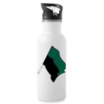Texel-Flagge – Inselstolz - Trinkflasche mit integriertem Trinkhalm - Weiß - Rechts