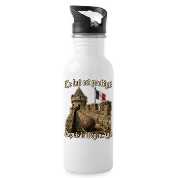 Dinan Rempart Foot - Trinkflasche mit integriertem Trinkhalm - Weiß - Rechts