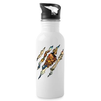 Samurai Claw - Water bottle with straw - white - Right