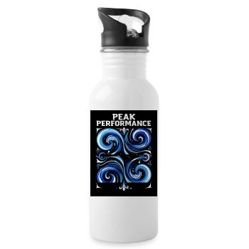 Peak Performance Wellenkunst - Trinkflasche mit integriertem Trinkhalm - Weiß - Rechts