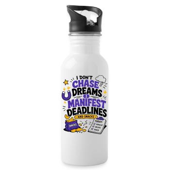 Chase Dreams Manifest And Snacks - Water bottle with straw - white - Right