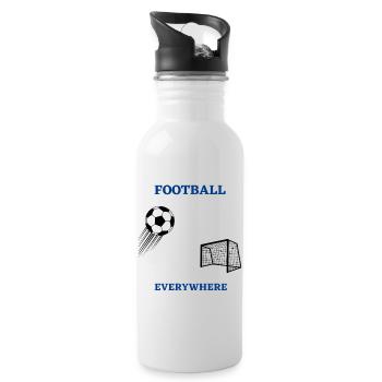 Football everywhere - Water bottle with straw - white - Right