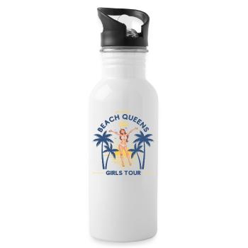 Beach Queens Mallorca Malle Tour - Water bottle with straw - white - Right