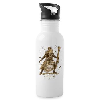 Obaluaê - Water bottle with straw - white - Right