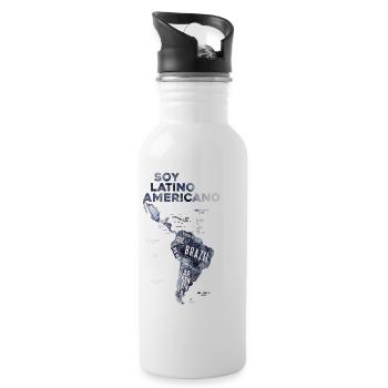 Latin America Map  - Water bottle with straw - white - Right