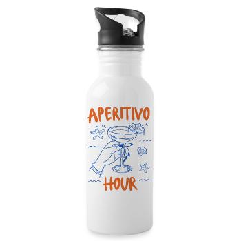 Aperitivo Hour Coastal Cocktail Mood - Water bottle with straw - white - Right