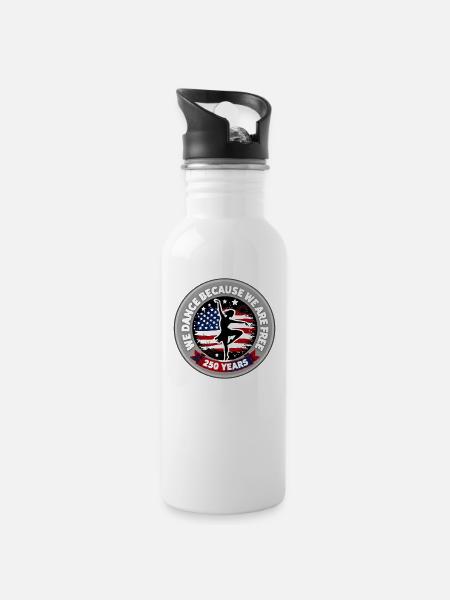 The dance of freedom 250 years - Water bottle with straw - white