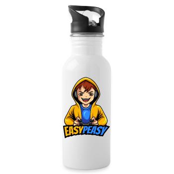 Gamer Boy Easy Peasy Gaming Logo - Gourde avec paille intégrée - blanc - Droite