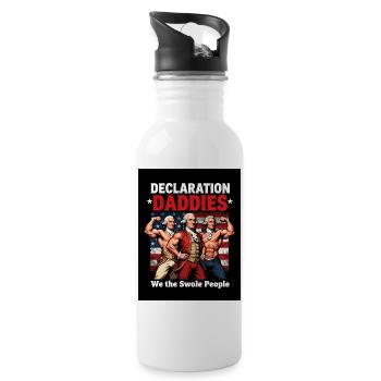 Déclaration des Swole Daddies - Gourde avec paille intégrée - blanc - Droite