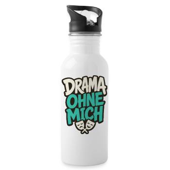 DRAMA OHNE MICH - Trinkflasche mit integriertem Trinkhalm - Weiß - Rechts