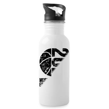 Basketball Master Shirt 2026, black and white - Water bottle with straw - white - Right