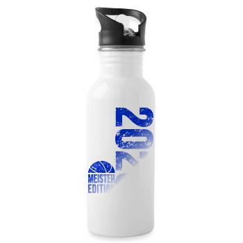 Basketball Master Shirt 2026, blue white - Water bottle with straw - white - Right