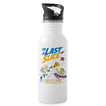 The last slice of pizza in space - Water bottle with straw - white - Right