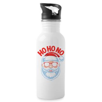 Ho Ho No Design - Water bottle with straw - white - Right