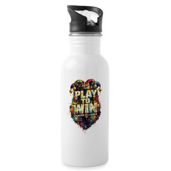 Play to Win Color Burst - Water bottle with straw - white - Right