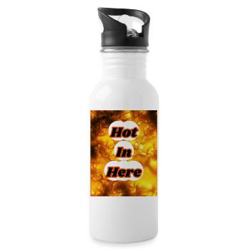 Hot I'm Here - Water bottle with straw - white - Right